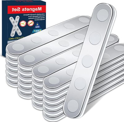 24 Stuks Zelfklevende Sterke Magnetische Tape, Neodymium Magneten voor School en Kantoor, 58 x 10 x 2 mm, Ideaal voor Creatieve Projecten en Organisatie