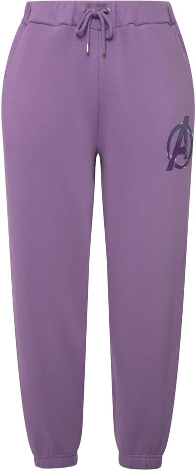 Studio Untold - Dames - Joggingbroek wide legs elastische tailleband - Lavendel - Maat M