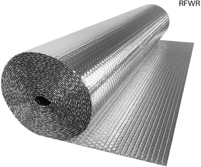 RFWR® Isolerende Thermofolie 1m x 10m - Koudebescherming en Warmte-isolatie voor Ramen, Campers en Zwembaden