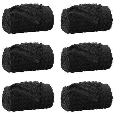 vidaXL Kleden 6 st Zwart 150 x 130 cm 2.75 kg Fleece