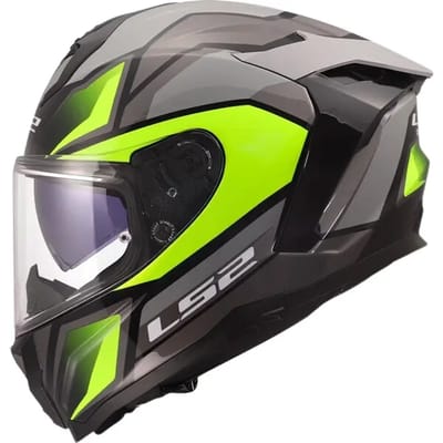 LS2 FF817 Challenger II helm Viper glans grijs geel