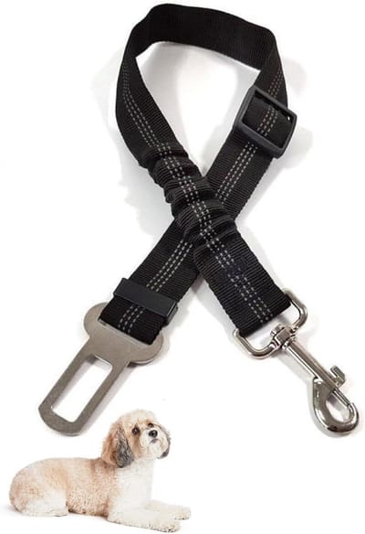 Hondenveiligheidsgordels voor auto's hondenautoharnas autogordel elastische gesp hondenautoharnas verstelbare hondenveiligheidsgordel nylon veiligheidsgordels voor honden, katten en huisdieren (zwart)