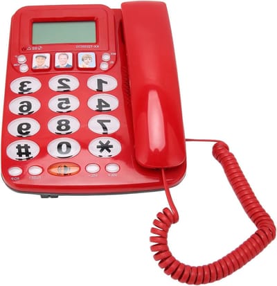 Telefoon met Grote Knoppen - Vaste Telefoon Senioren - Duidelijk Bellen - Dubbele Poort Aansluiting