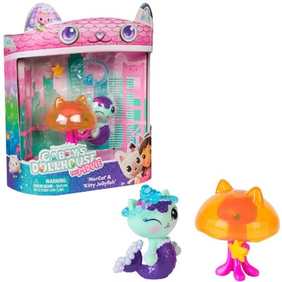 Spinmaster Gabby' Poppenhuis The Movie – Speelfigurenset met 2 katjes – Meerminkat & Jelly Kitty