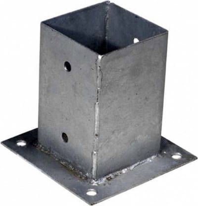 Wovar Paalhouder op plaat 14.1 x 14.1 x 15 cm | Per Stuk