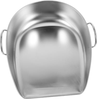 Herbruikbare Stoffer Hand - Stofblik Set - Thuis Schoonmaken - Duurzaam Roestvrij Staal - 38x34x16cm - Zilver
