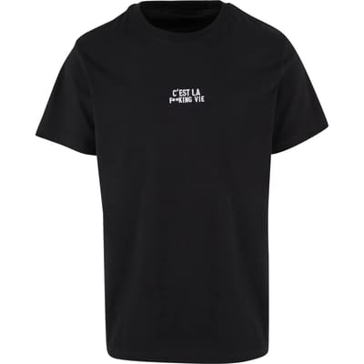 Mister Tee - C'est La F**king Vie EMB Heren Tshirt - XS - Zwart