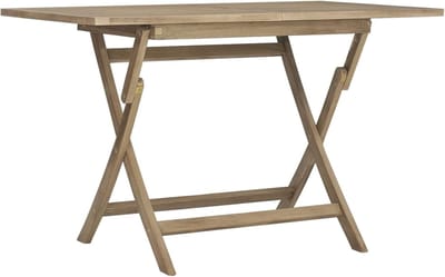 Houten Tuinmeubel - Buiten Tafel - Gezellig Dineren - Inklapbaar Ruimtebesparend - 120x70x75cm - Grijs