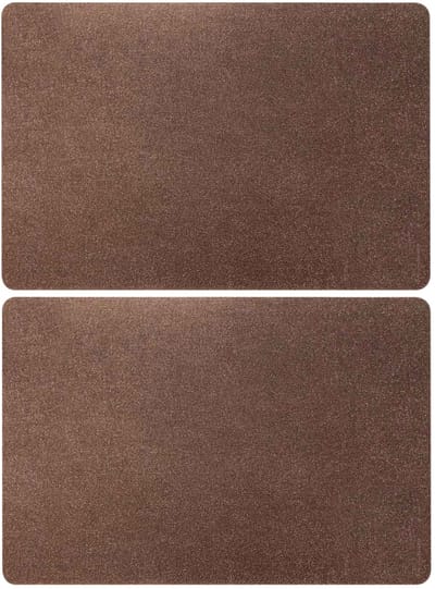 Home & Styling Luxe Tafel placemats Argenta - koper - pvc met glitters - 43 x 28 cm - Onderleggers