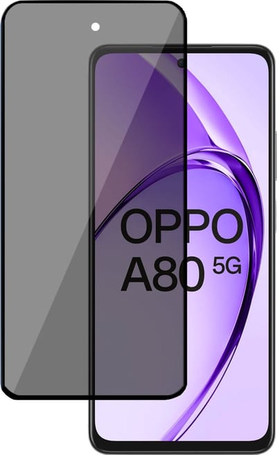 Privé Screenprotector geschikt voor OPPO A80 Screenprotector - Privacy Beschermglas - Privacy Proteqt+