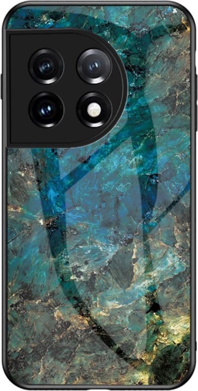 OnePlus 11 Back Cover Hoesje Blauw Marmer - Cacious (Marble serie)1