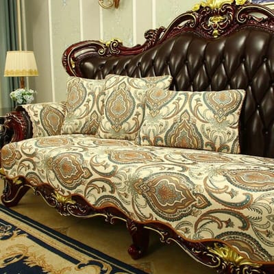 Europese Jacquard Luxe Bankhoezen Woonkamer 1 2 3 4 Zits Antislip Bankhoes Decor Bankkussen Kussensloop Armleuning Handdoek 1pc armrest 60x60 cm