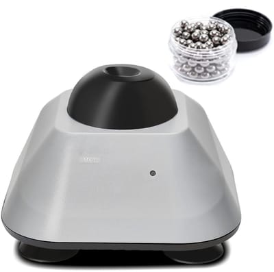 Quvo® Mini Vortex Mixer - Laboratorium Mixer – Paint Shaker - Nagellak Schudder - Vortex Shaker - Incl. 120 Reageerbuisje – Paint Mixer - Grijs- 26cm X 19cm X 15cm