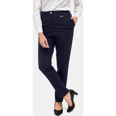 Comfortabele broek LOUISA COMFORT+ met gestreken vouw - marine - Gr. 38 van Goldner Fashion