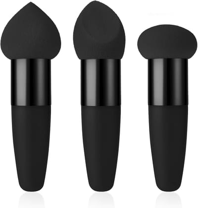 Set van 3 Make-up Sponzen voor Foundation en Concealer - Professionele Blending en Applicatie Tools voor Perfecte Make-up en Eyebrow Poeder Puff