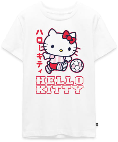 Hello Kitty Speelt Voetbal Premium T-Shirt Tiener
