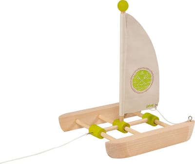 Goki Wooden Catamaran Construction Kit 11 pieces.