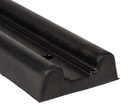 Rubbermagazijn - Volrubber muurbeschermer - Zonder streep - LxBxH=1000x150x48mm - Parkeerstopper - Parkeerplaats bescherming - Stootblok