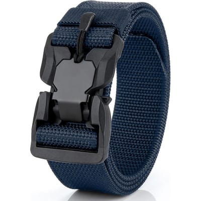 Echte Tactische Riem Snelontgrendelende Magnetische Gesp Riem Zachte Echte Nylon Sportaccessoires heren en dames riem 120cm black