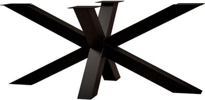 FLE - Stalen matrix zwart spinpoot 180 bij 70 cm en hoogte 72 cm (koker 8 x 8 cm)