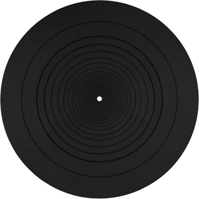 Allecto - Platenspelermat - Antistatisch - Siliconen - Zwart - LP-Slipmat - Vervangingsaccessoire voor Vinyl - Geschikt voor Draaitafels - 30 cm