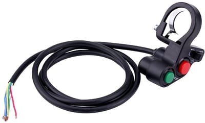 Dailygoods - Motorfiets stuur schakelaars - 22mm stuur schakelaar - Hoofdlicht en knipperlicht - Zwart - Handige bediening - Geschikt voor motoren, sc...