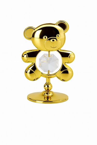 Golden Crystal Teddy – Luxe 24K Vergulde Teddybeer met Swarovski-Kristal