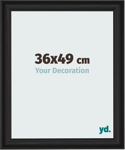 Your Decoration - Fotolijst 36x49 cm - MDF - Zwart Houtnerf - Lazio