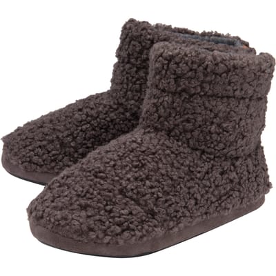 DUNLOP - Heren Fuzzy Sherpa Geheugen Schuim Slippers (8, Antraciet)