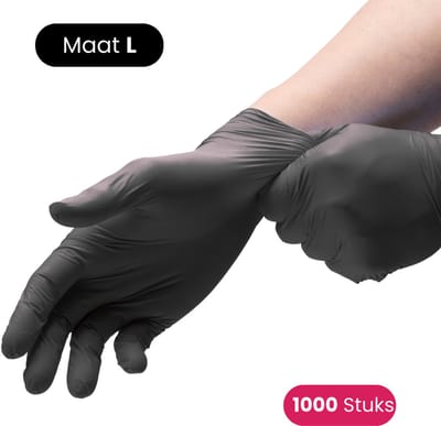Nitril Handschoenen Poedervrij Maat L – Medische Wegwerphandschoenen – 1000 Stuks