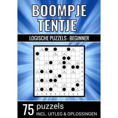 Boompje Tentje - Logische Puzzels Beginner - 75 Puzzels, Incl. Uitleg & Oplossingen - Puzzelboeken & Meer