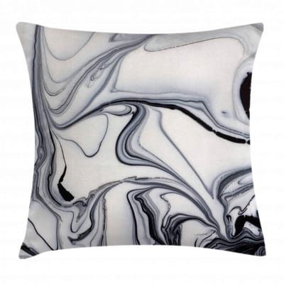 ABAKUHAUS Marmeren kussenhoes – Trippy-ontwerp – 40x40 cm – Rits, aan beide zijden bedrukt, multicolor