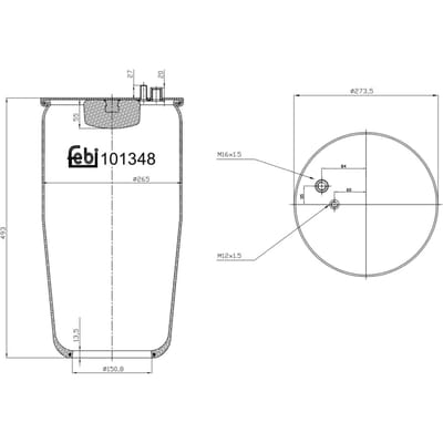 Veerbalgen, luchtvering FEBI BILSTEIN 101348