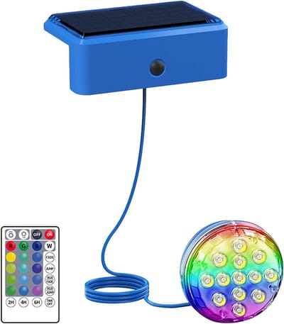 Zonne Zwembadverlichting - Onderwaterlampen Fontein - Tuin Decoratie - 16 Kleuren RGB - 14 cm Breed - Meerkleurig