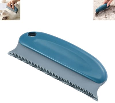 1 stuk - Huisdierhaar Verwijderaar - Kattenhaar en hondenhaar - Pluizenborstel - Ontharingsborstel - blauw - 15*6cm - Geschikt voor tapijten, kleding en automatten