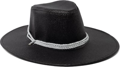KIMU® Cowboyhoed Zwart Glitter - Lichtgewicht Zwarte Cowboy Hoed Glitters - Disco Cowgirl Toppers Foute Party Dames Heren Fout Yellowstone Festival