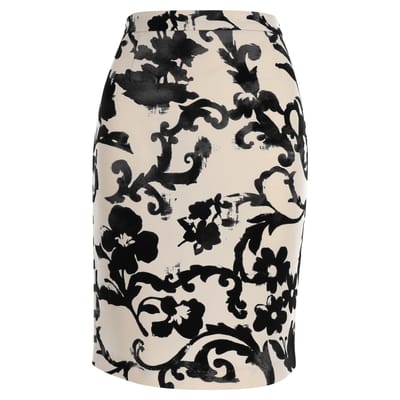 Voordelige en chique Moschino kokerrok tot de knie in veelkleurig polyester