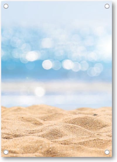 Zeegezicht - Abstract Beach / Strand - Tuinposter 50x70 - Wanddecoratie - Landschap - Natuur