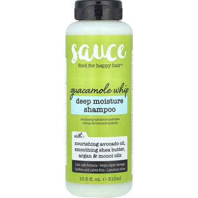 Sauce Beauty, Deep Moisture Shampoo, Guacamole Whip, 10.5 fl oz (310 ml) yellow