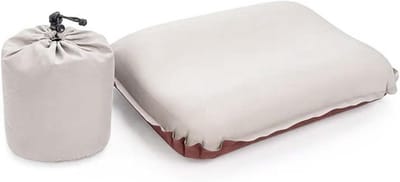 Kampeerkussen Automatisch Opblaasbaar - Luchtkussen Neksteun - Comfortabel Kamperen - Ergonomische U-vorm - 45 x 30 x 12 cm - Grijs