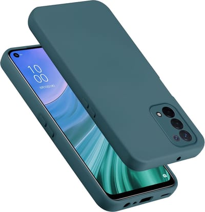 Cadorabo Hoesje geschikt voor OPPO A54 5G / A74 5G in LIQUID GROEN - Beschermhoes gemaakt van flexibel TPU silicone Case Cover