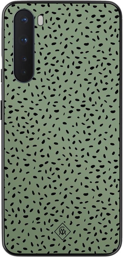 Casimoda® hoesje - Geschikt voor OnePlus Nord - Green Confetti - TPU - Backcover - Groen - Geruit/gestreept/gestipt