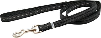 Rubberen Hondenriem - Antislip Leash - Veilig Wandelen - Reflecterend Materiaal - 2 Meter Lengte - Zwart