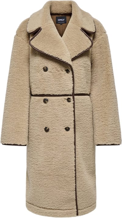 Only Jas Onlcacey Life Bonded Coat Otw 15353726 Tannin/chicory Coffee Dames Maat - M