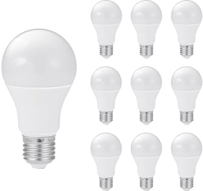 Kobi LED Lamp E27 10W - 950lm - 3000K - 230V - Standaardvorm - Voor Plafondlamp, Eettafel of Hal - 10 stuks