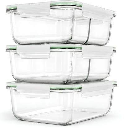 AHD® Diepvriesbakjes - Vershoudbakjes - Magnetron Bakjes Met Deksel - Transparant - 21cm x 16cm x 7cm