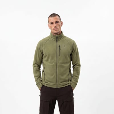 Poederbaas Outdoor Vest Heren - Waffle Jacket - Lichtgewicht & Ademend - Wandelvest & outdoor activiteiten - Olive Green - Maat S
