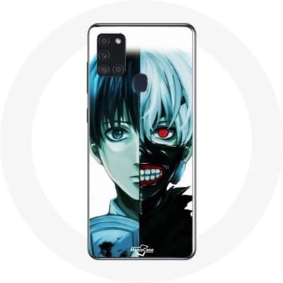 Hoesje Samsung Galaxy A21S Ken Kaneki Tokyo Ghoul Gezicht Helft