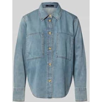 Jeansblouse in denimlook, model 'Zutie'
