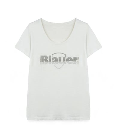 Blauer Glitter Degradé T-shirt